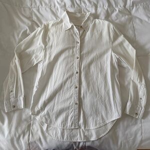 ARITZIA DENIM FORUM White Button-Up Long Sleeve